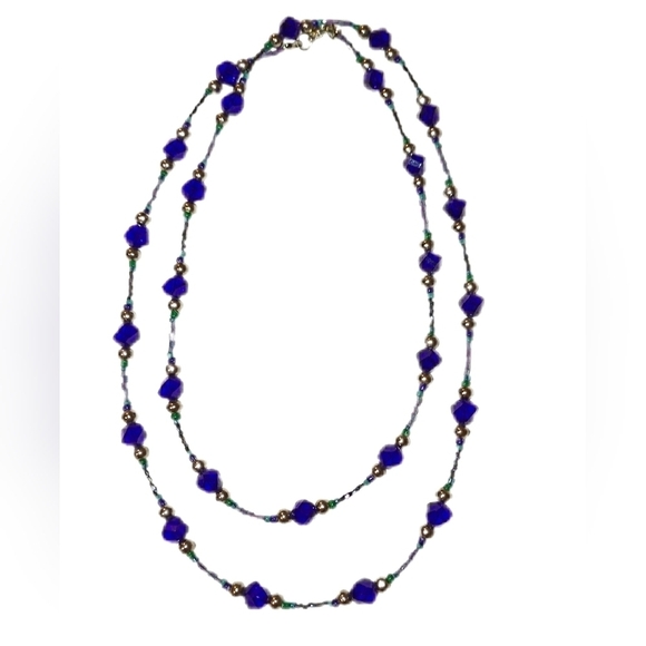 NWT 🇨🇦 Artisan Handcrafted shiny AAA Crystal beaded long Statement Necklace - Picture 5 of 16